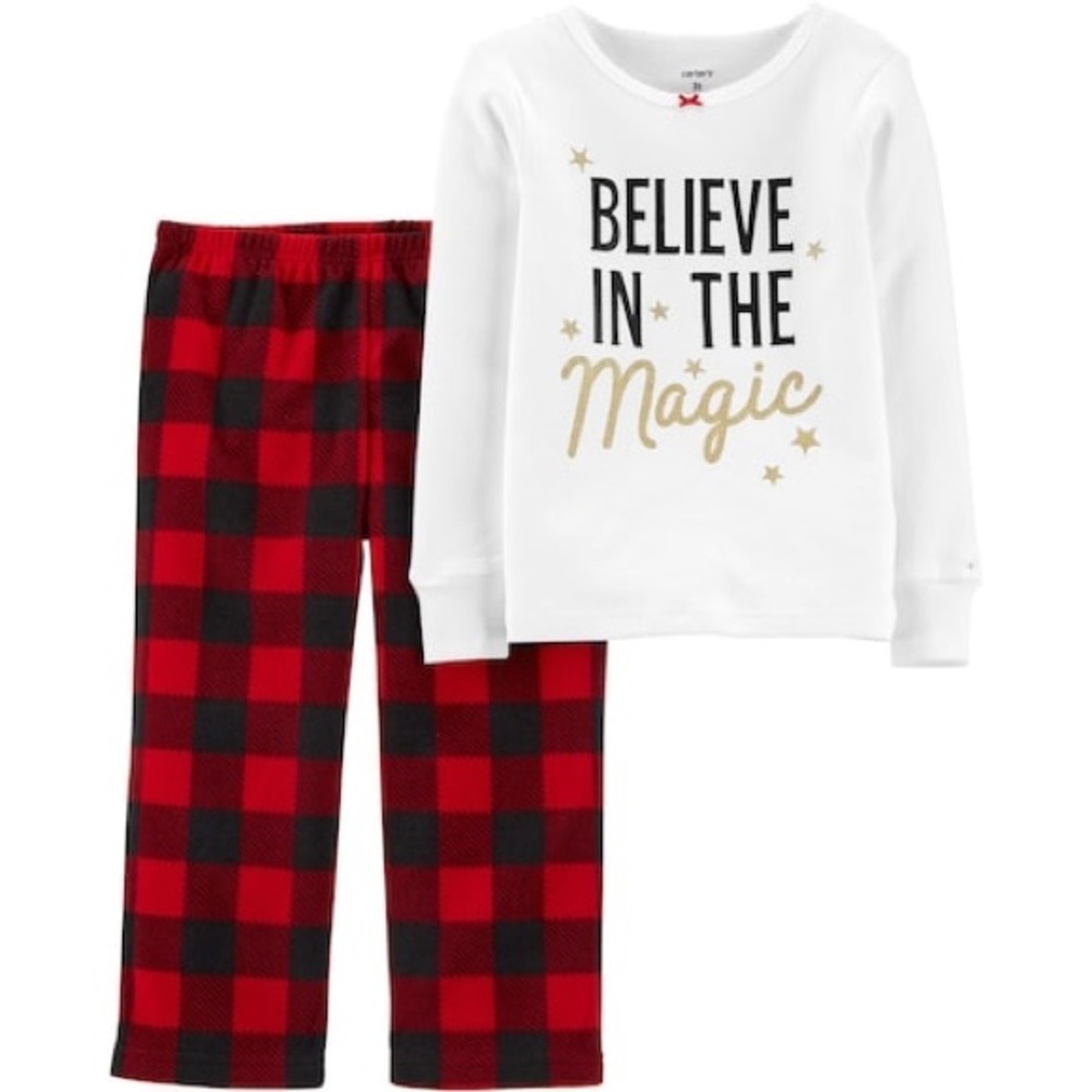 Toddler Girl Carter's Snug Fit Cotton & Fleece PJ​